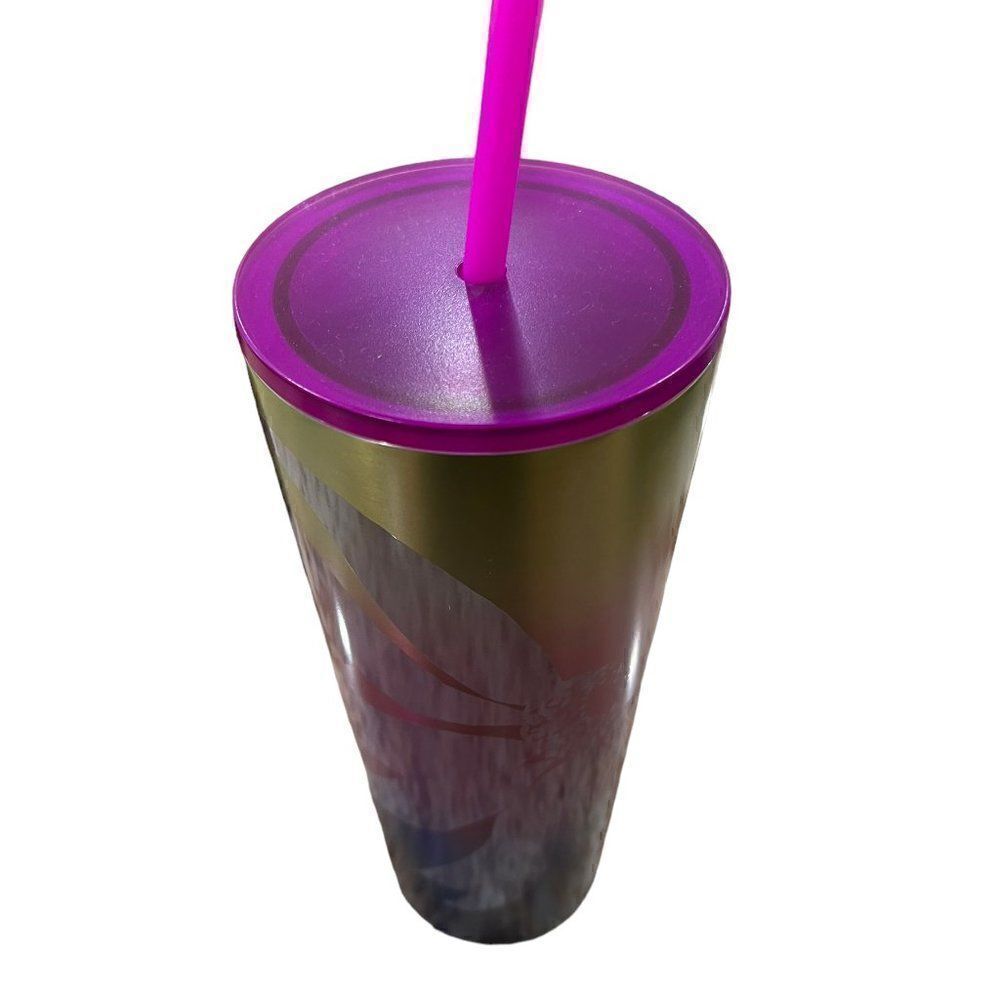 The Starbucks Tri-Layer Floral Stainless Steel Flower Ombre Tumbler Cup